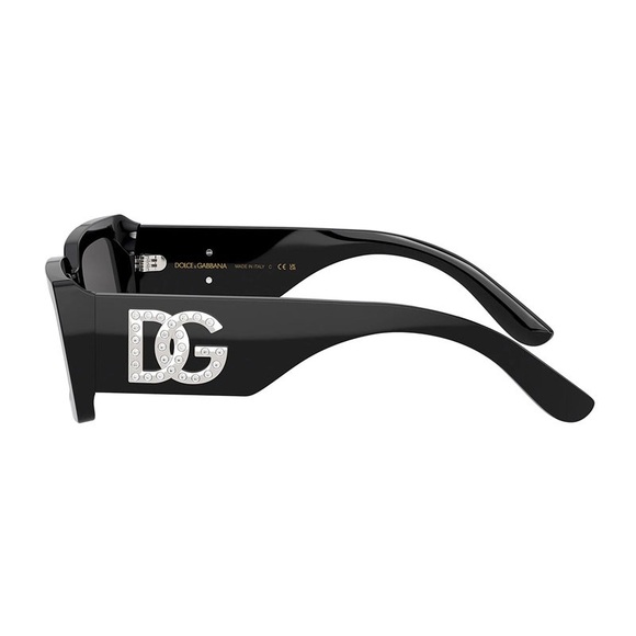 NEW DOLCE&GABBANA DG4447B 335587 SQUARE SUNGLASSES DG4447B 3355/87 BLACK EYEWEAR - Picture 3 of 4